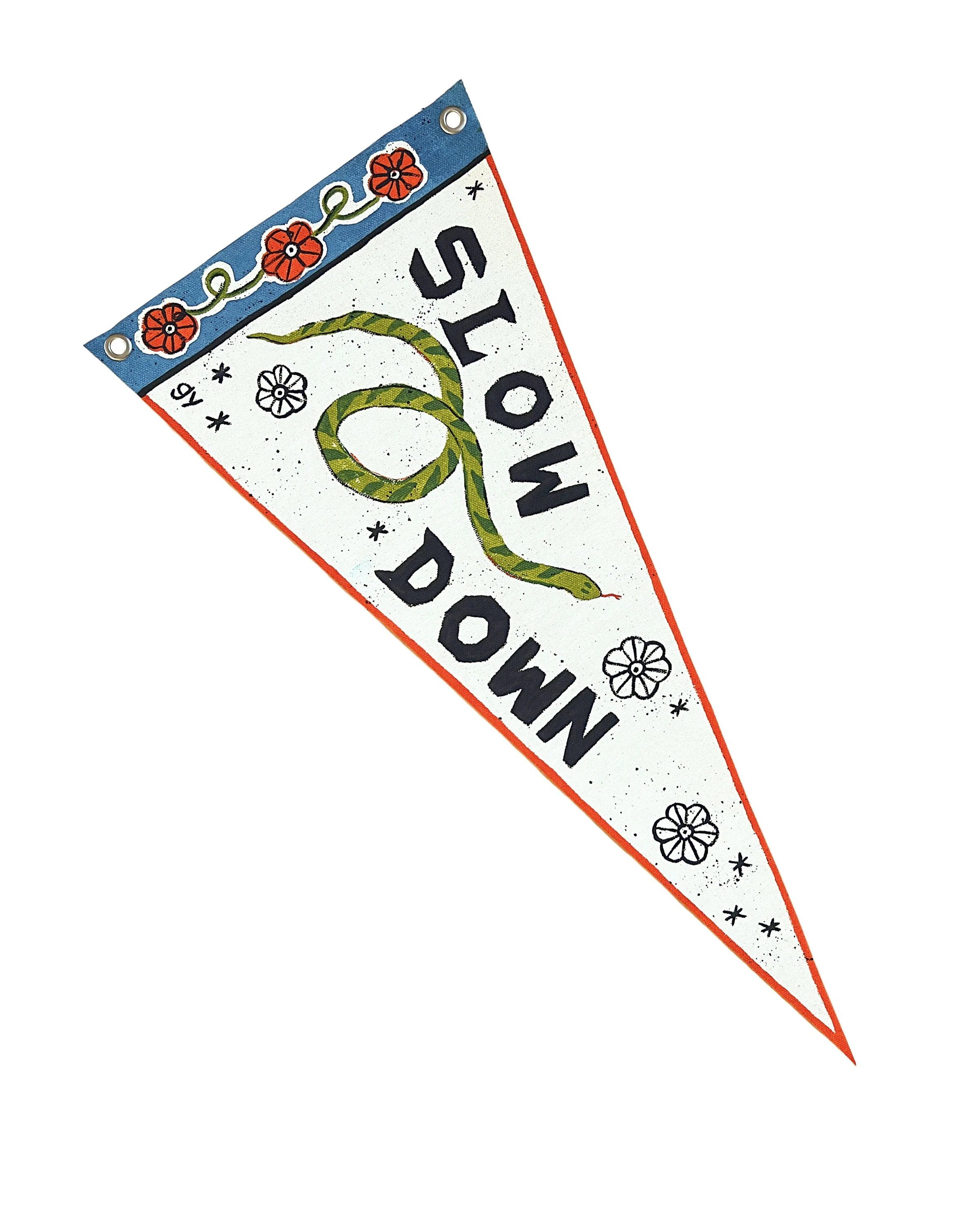 Slow Down Snake Pennant