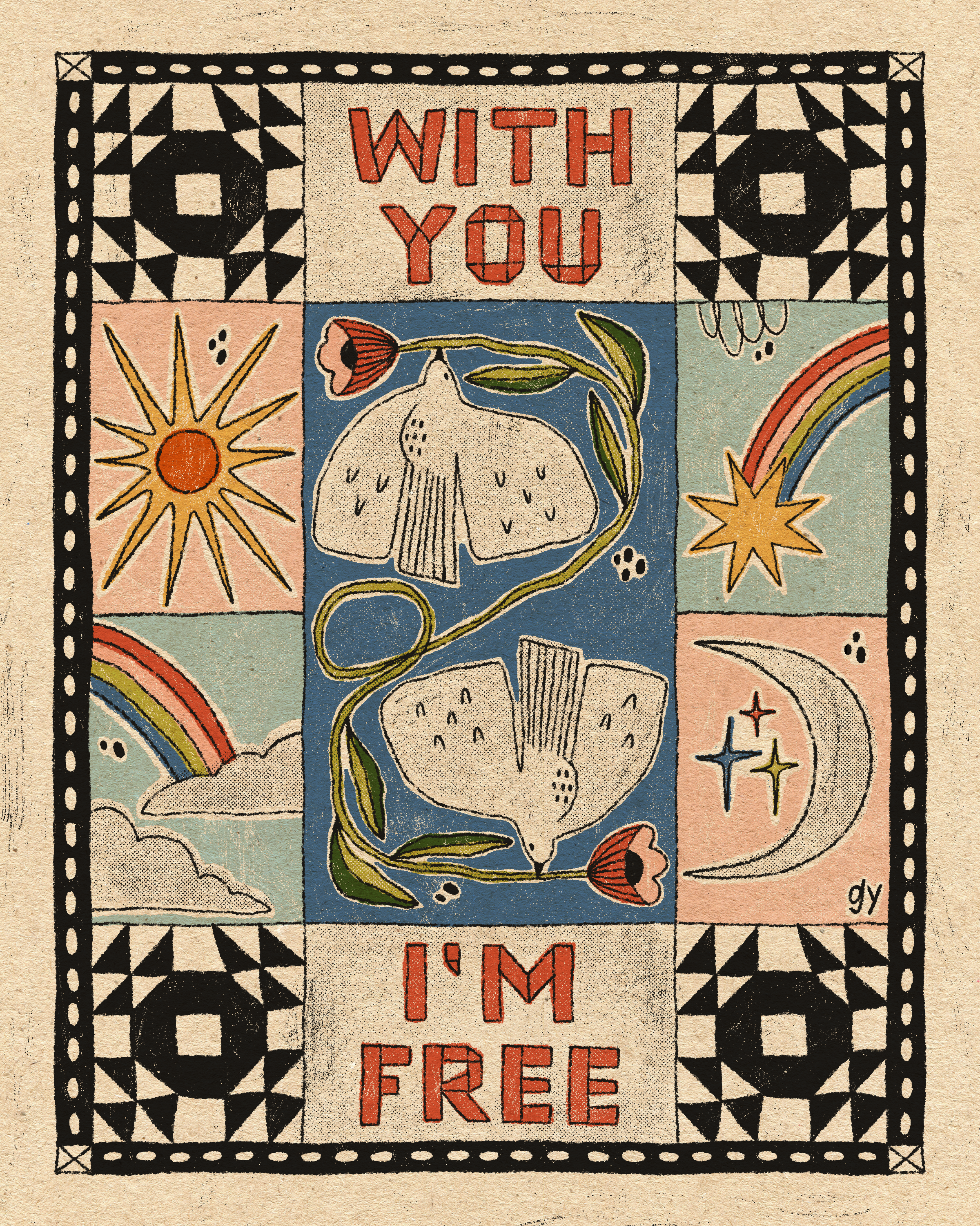 With You I’m Free Print