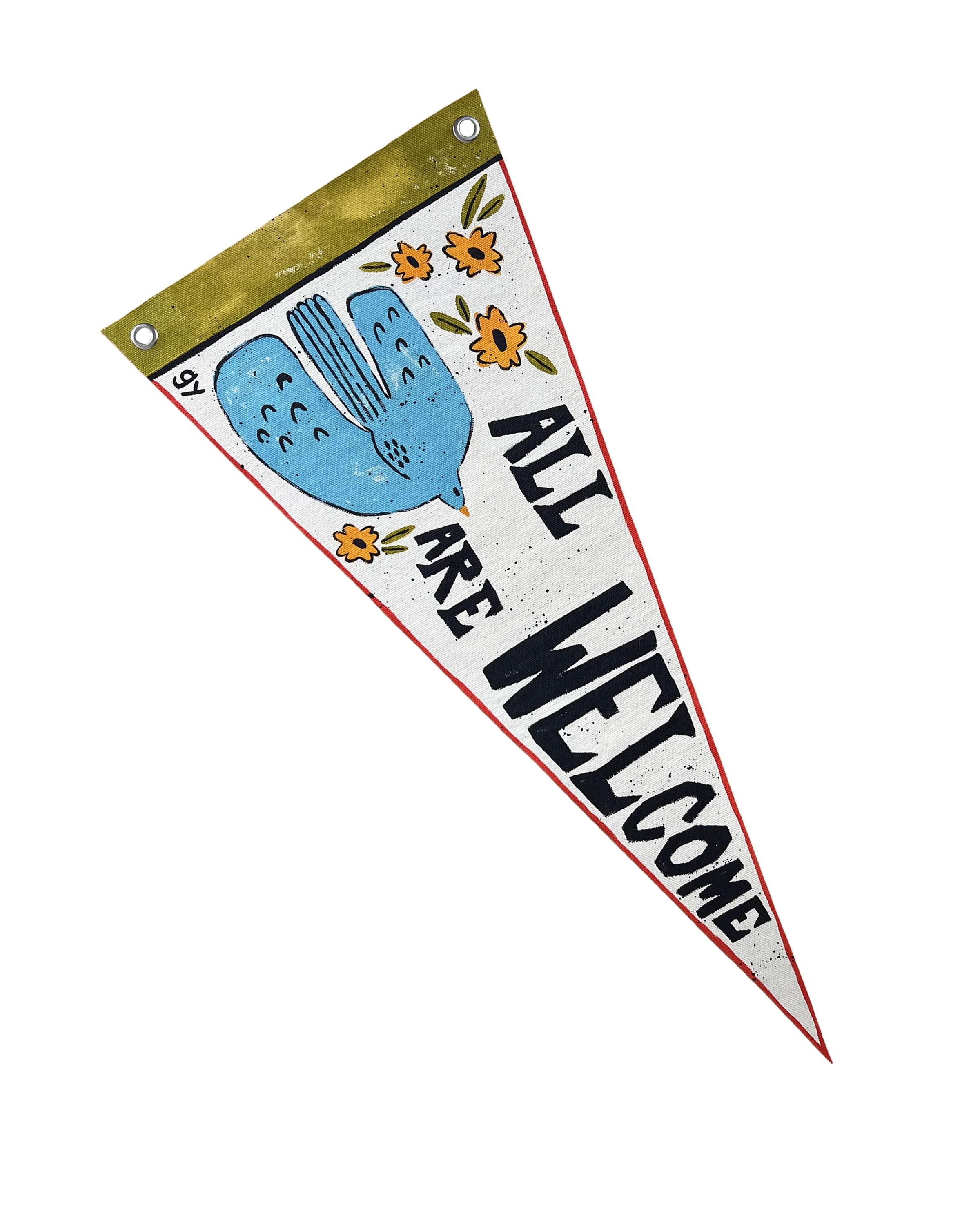 All Are Welcome Bird Pennant