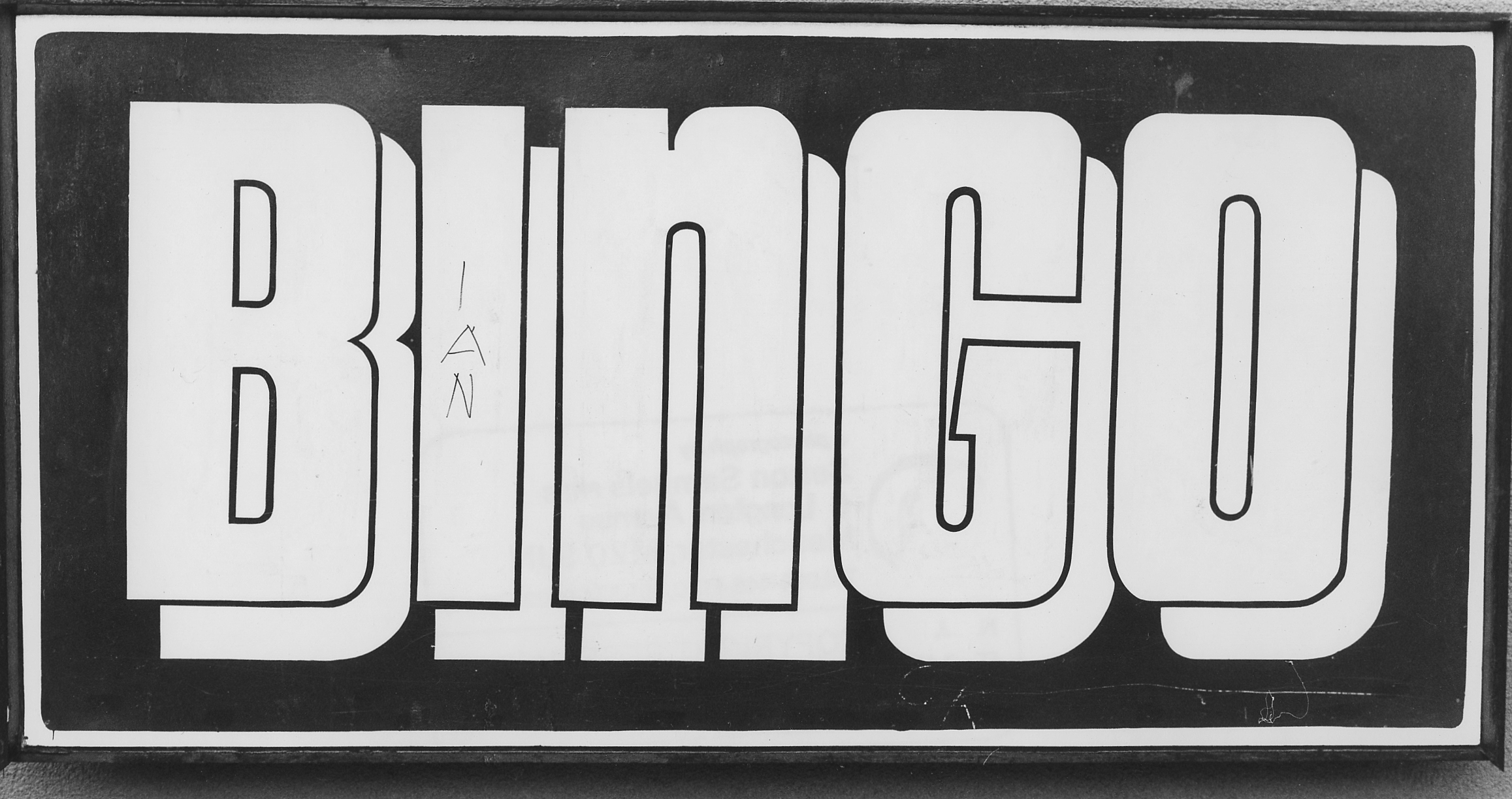 Bingo sign, Rawtensall (1980)