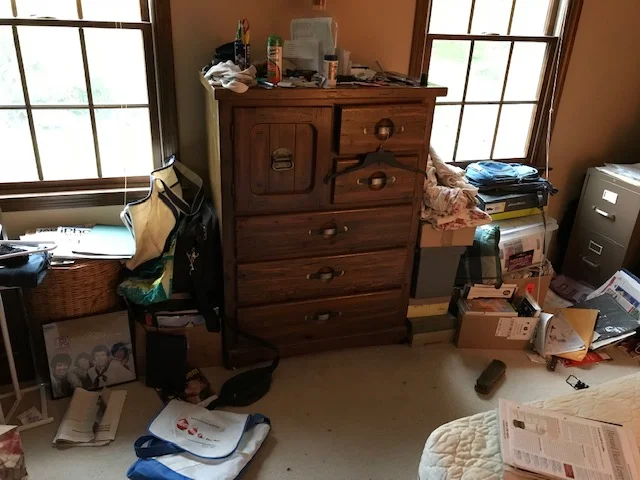 Cluttered.