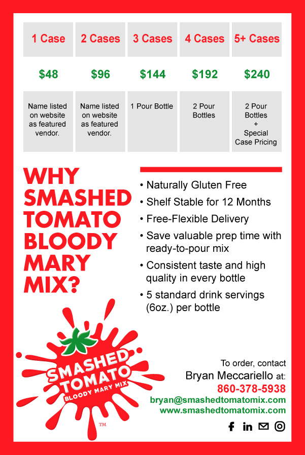 Smashed Tomato Bloody Mary Mix Profit and Cost Per Glass (Restaurant and Food Service Use)
