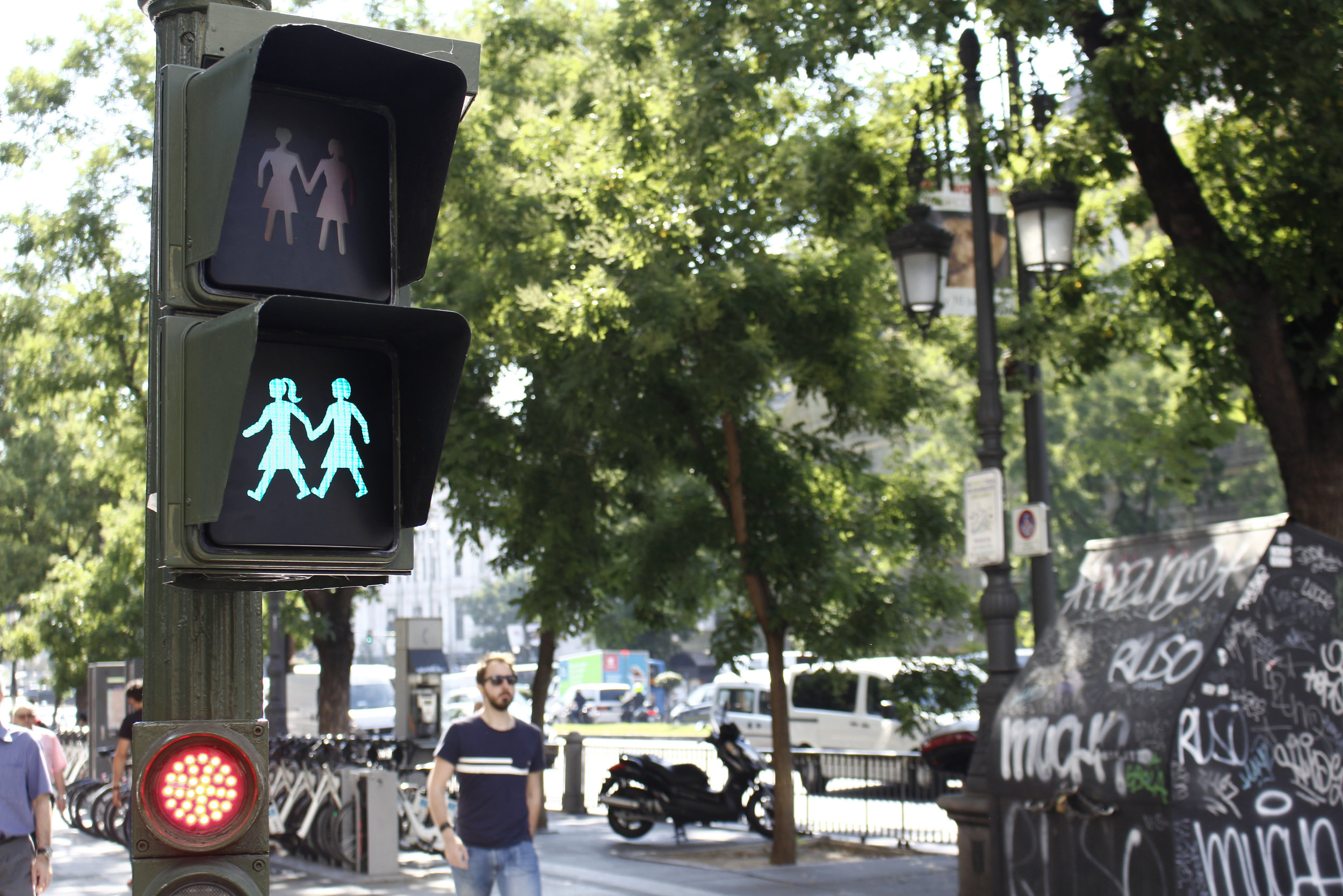 OUT: Madrid Installs ‘Gay-Friendly’ Crosswalk Signs Ahead of WorldPride