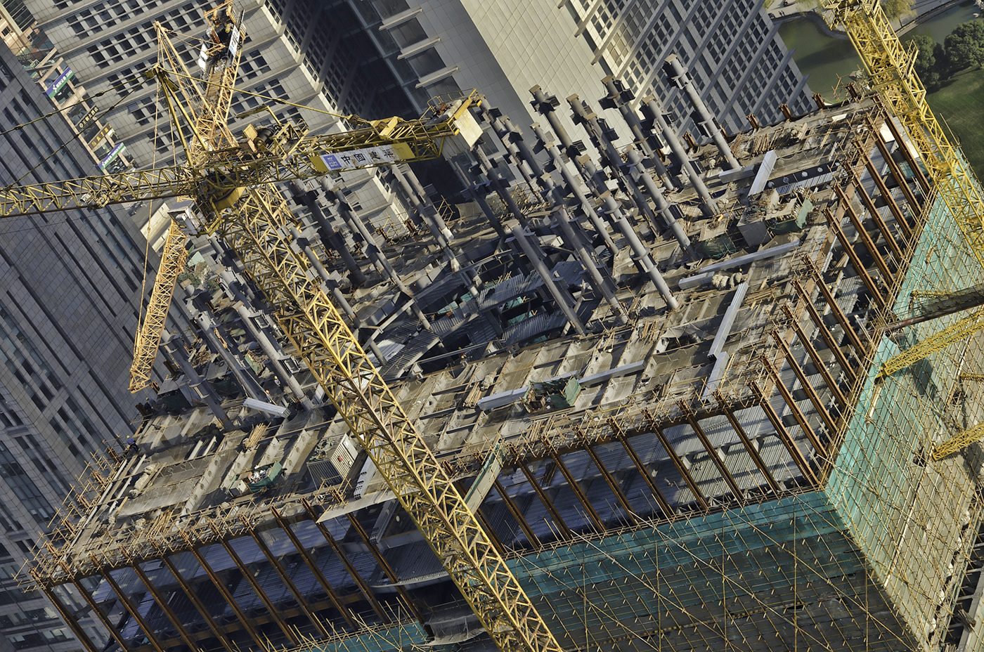 New Construction-- note the bamboo scaffolding