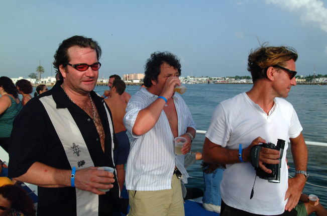 My brother John (on right) and Hoss --a boat trip off Key West.