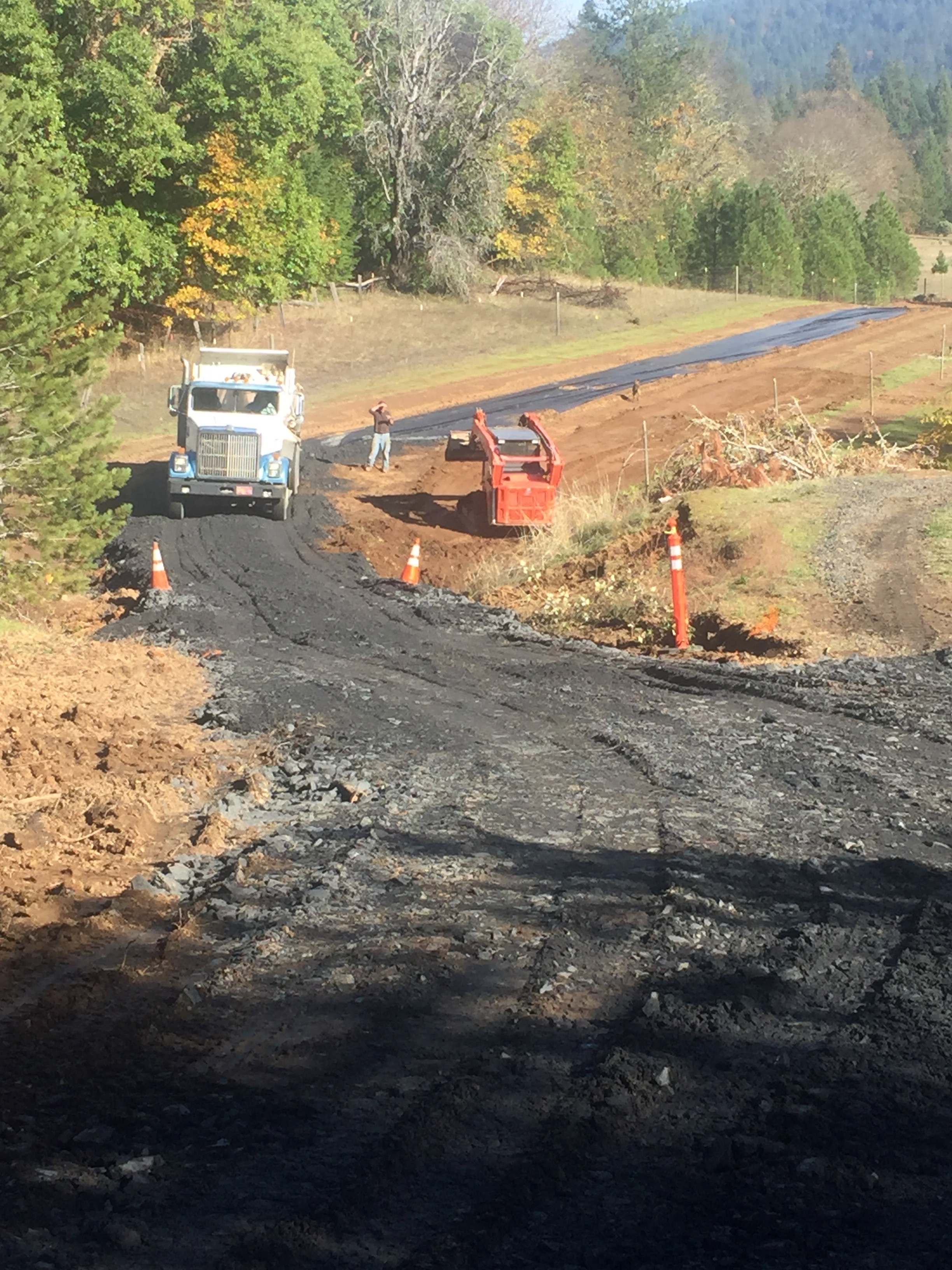 Eventually a new road was installed for access to the various lots.