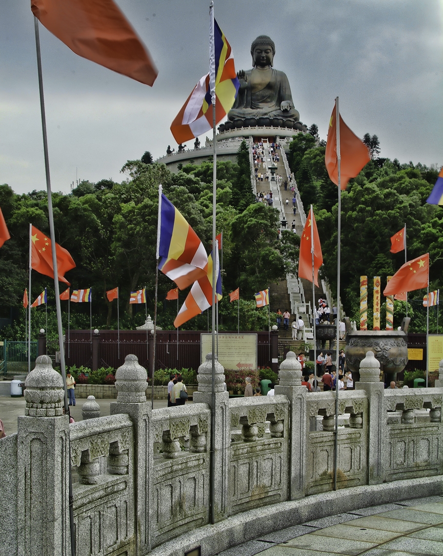 Some miles away from Hong Kong is the Giant Buddha. It's quite a drive like maybe hour and a half. Well worth the visit though.