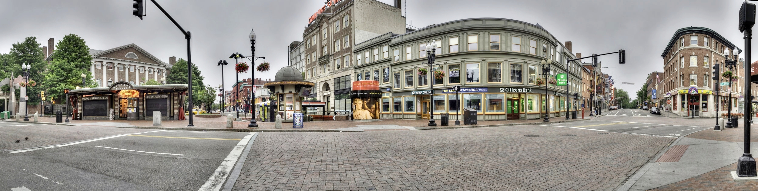  This high def pano of Harvard Square was 150 shots combined to make one photograph.