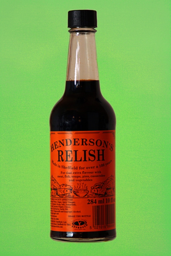 A proud icon of Sheffield ingenuity. Henderson's relish is like no other. It can be bought on line if you google it. Click HERE to go to the official website.