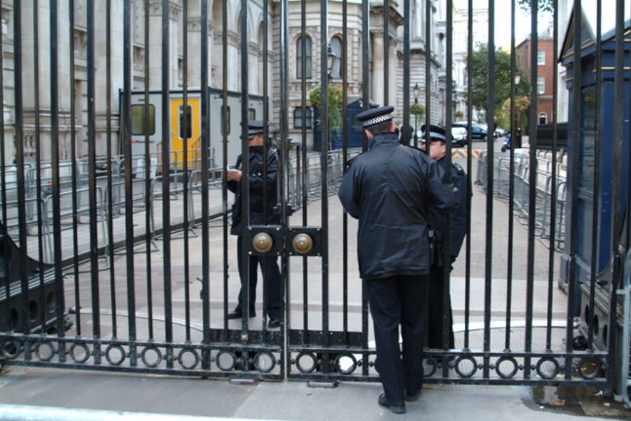 Downing St where the PM lives at No 10.