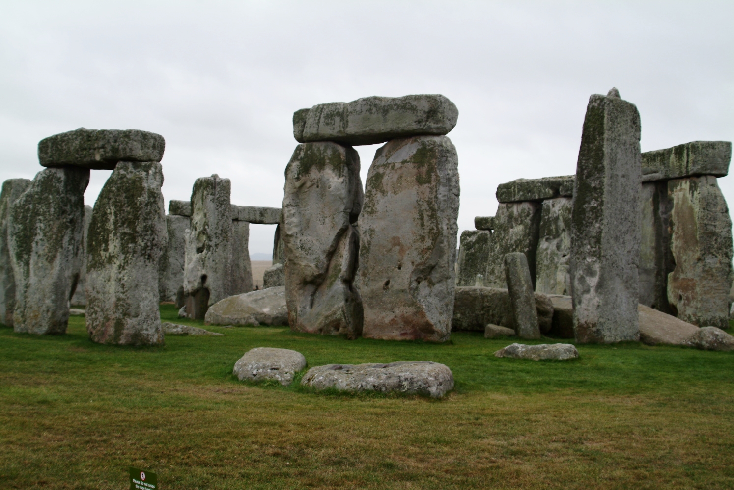 You have to stick to a given path that keeps you at a distance from the stones.