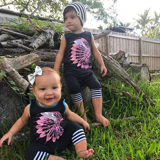 I don't often post personal pics. But this morning my littlest  ones are incredible in their @rags_to_raches !! #heart❤️ !!! #SEMPERFI #FAMILY #nevergiveup
#inkmaster @spikeinkmaster 
#spiketv #teamflorida #teamblinston @heliostattoo 
@nohardfeelings
