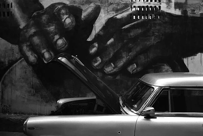 Old Car with Art