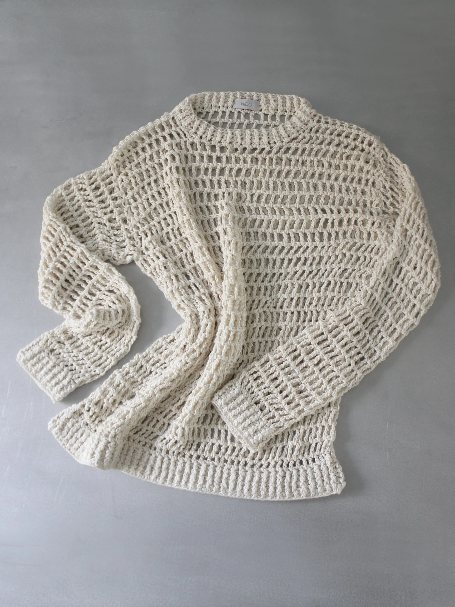 CROCHET VISCOSE SWEATER