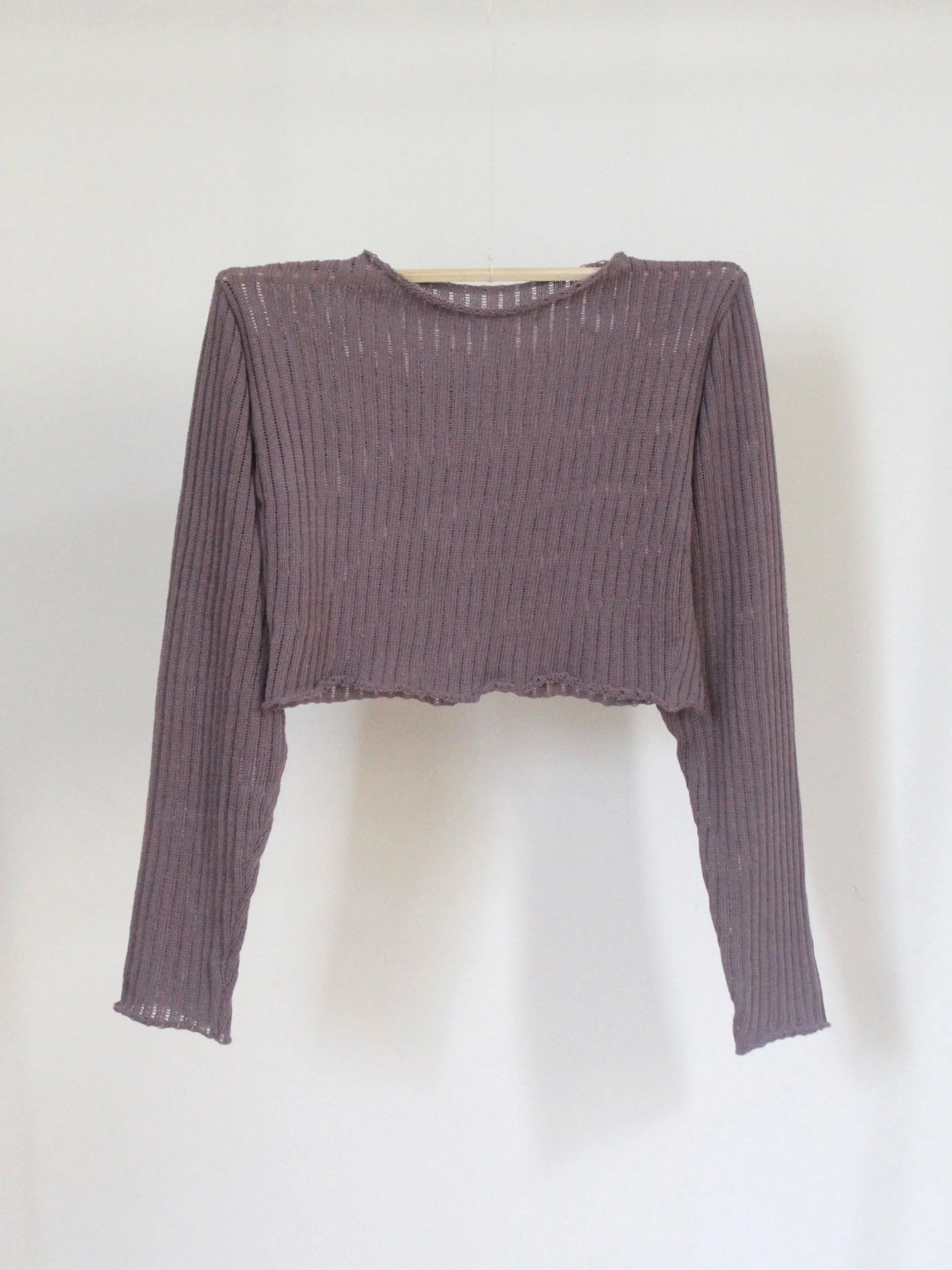 TRANSPARENT STRIPES CROP T-SHIRT