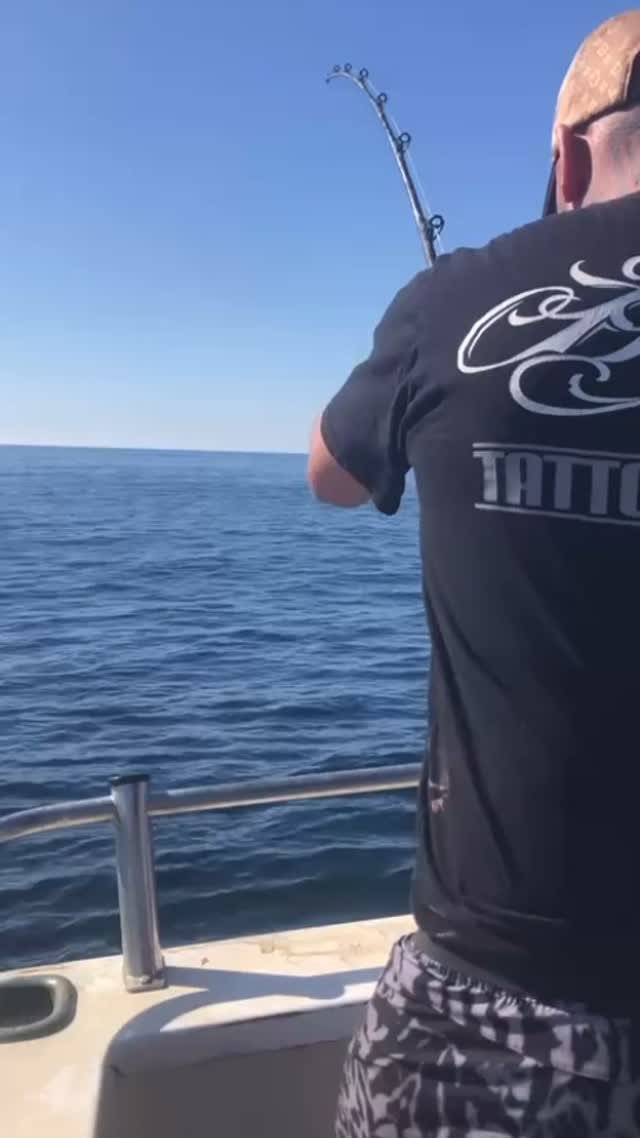 What the flying fish!!! π€© Out looking for Bonito, but this Marlin showed up for a wild cameo. Spoiler: he got away, but still, what a rush! π€