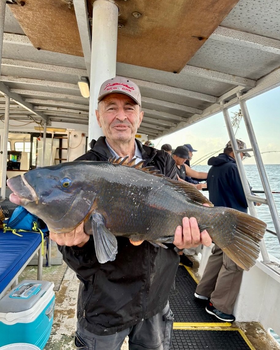 This grouper gave us the fight of the day and a photo worth bragging about. We couldn’t keep him, but we definitely claimed the moment. πͺ