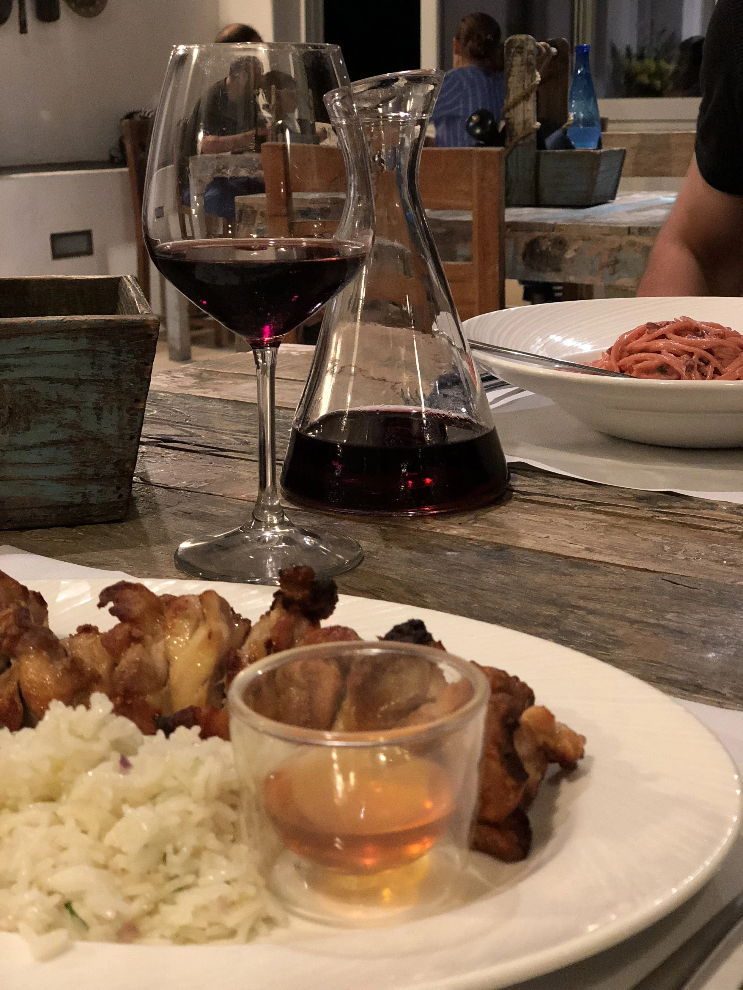 Dinner at Matzourana-Paros, Greece