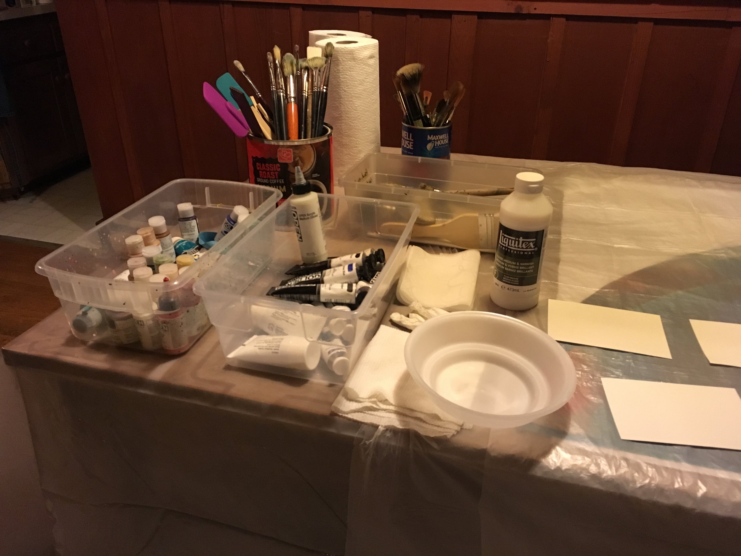 Painting set up first day:)