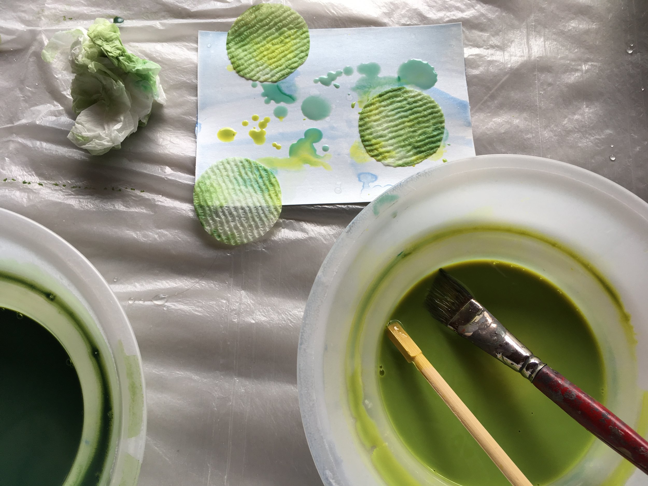 Close up of other water-inspired painting parts in the making:)