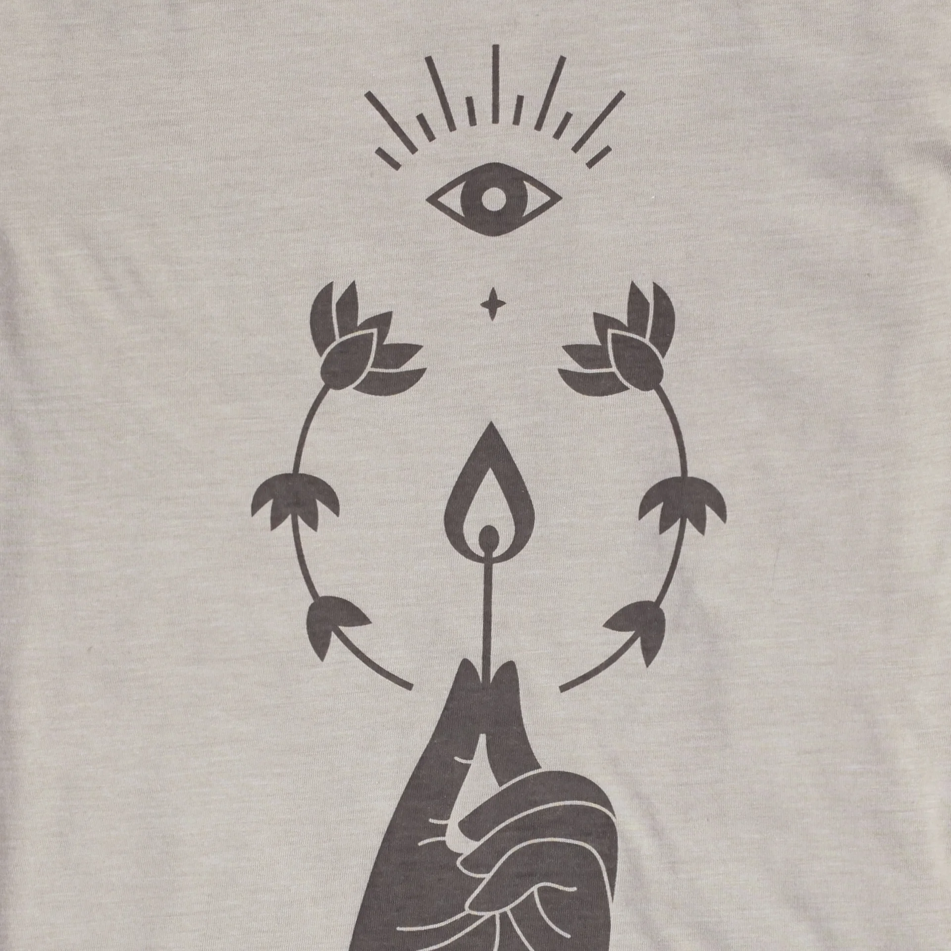 Mender Flower + Fire T-Shirt Detail