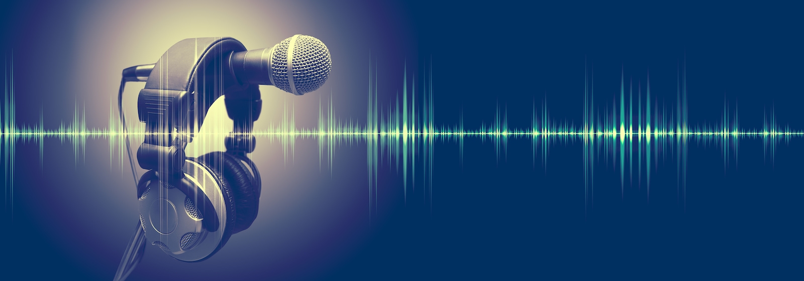 Music and radio concept banner