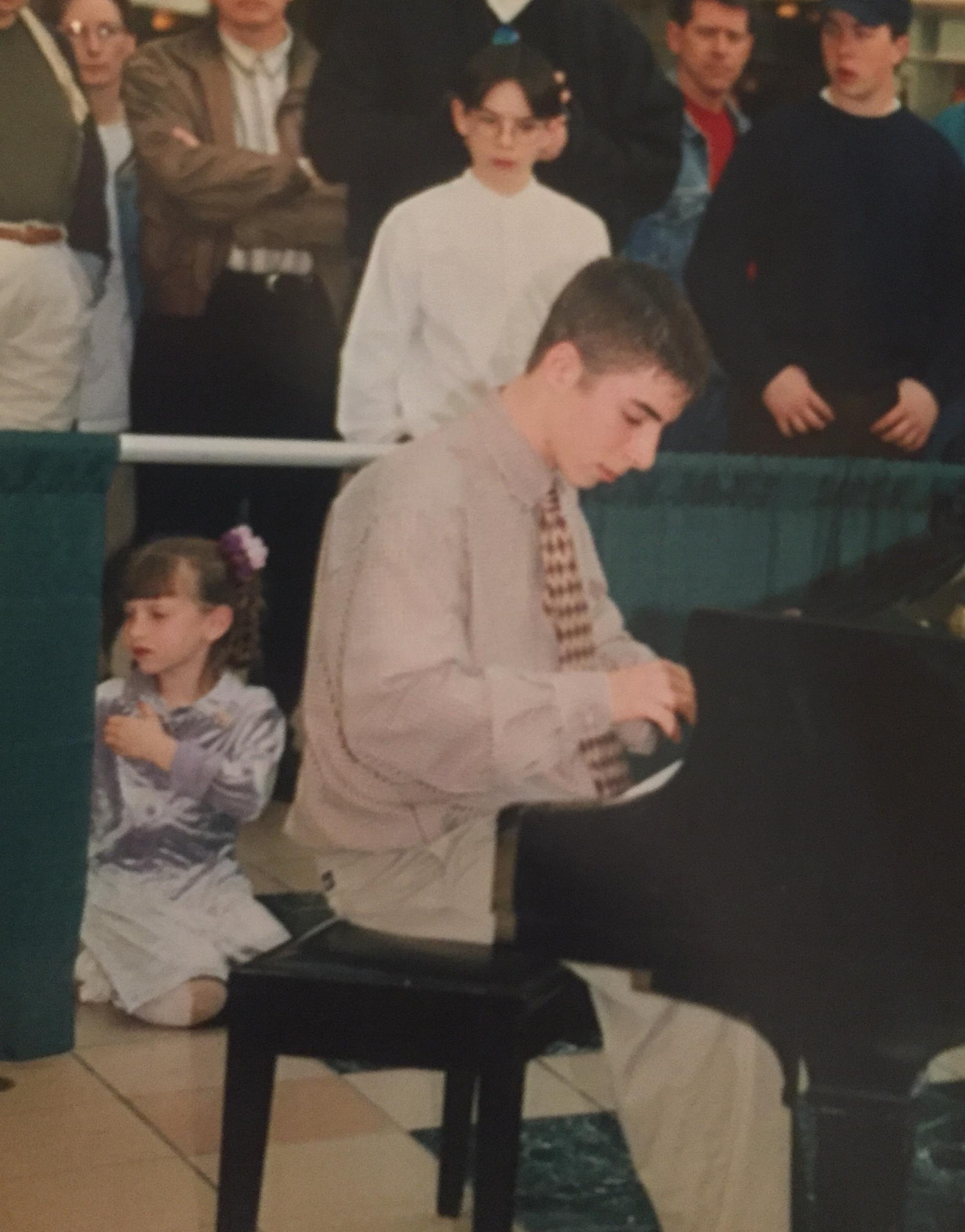 Eighth-grade me competing in a local piano competition...