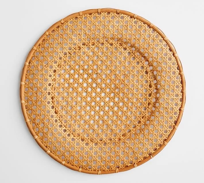 Pottery Barn Cane Chargers