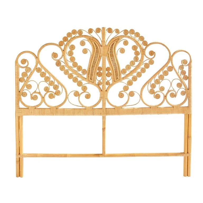 Rattan Peacock Headboard
