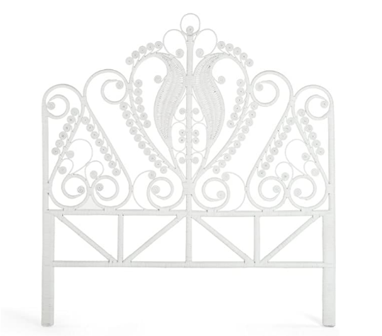 White Peacock Headboard