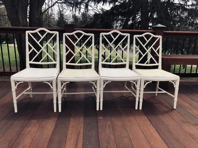Set of 4 Chinese Chippendale Side Chairs