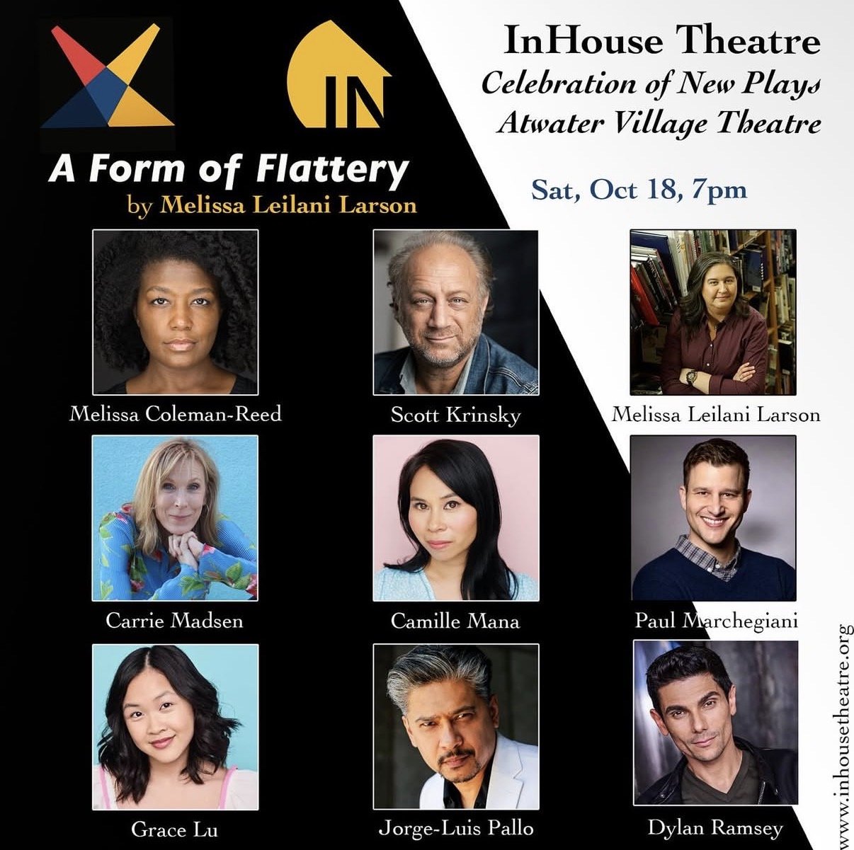 A FORM OF FLATTERY staged reading at inHouse Theatre (October 2025)