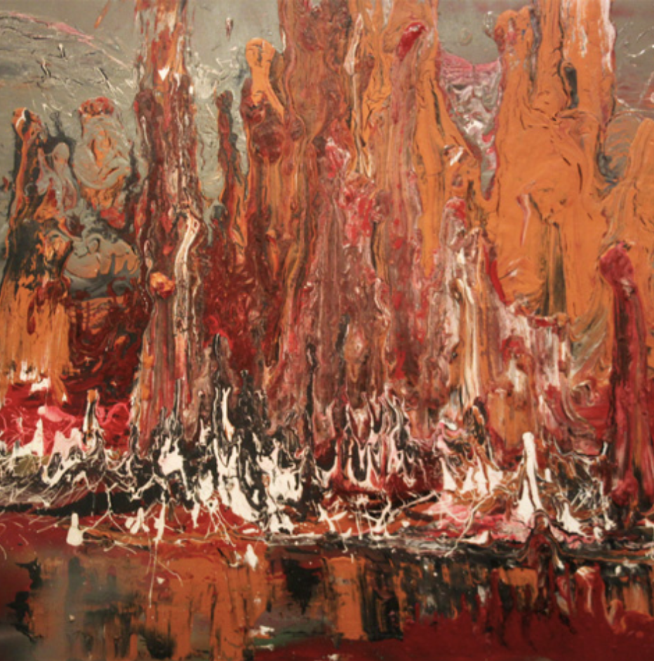Mixed media abstract