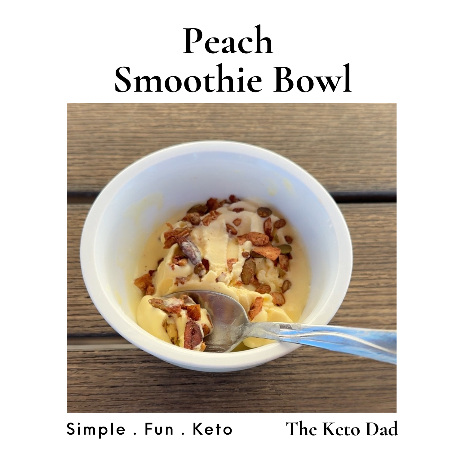Ninja Creami -Low Carb Peach Smoothie Bowl 