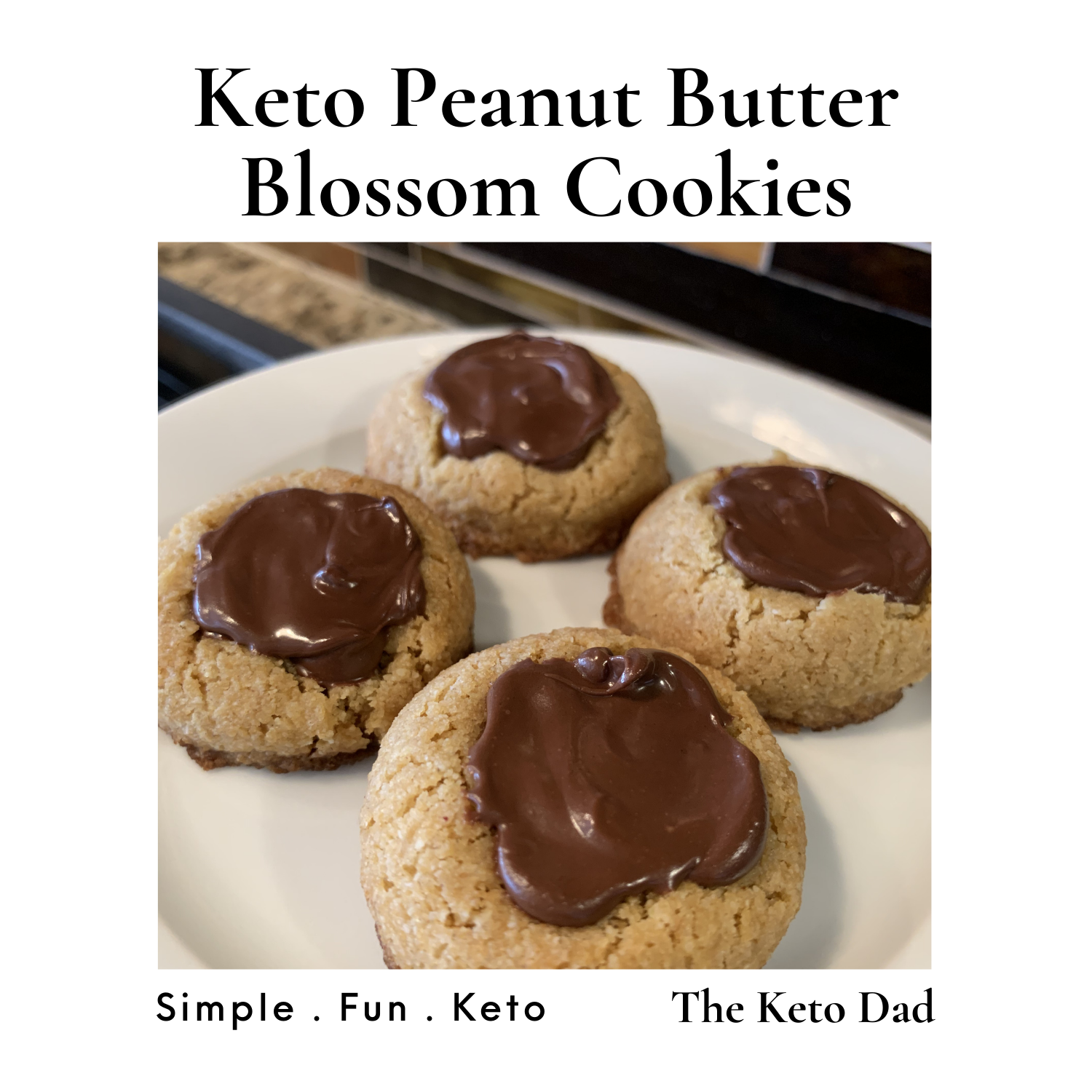 Keto Peanut Butter Blossom Cookies