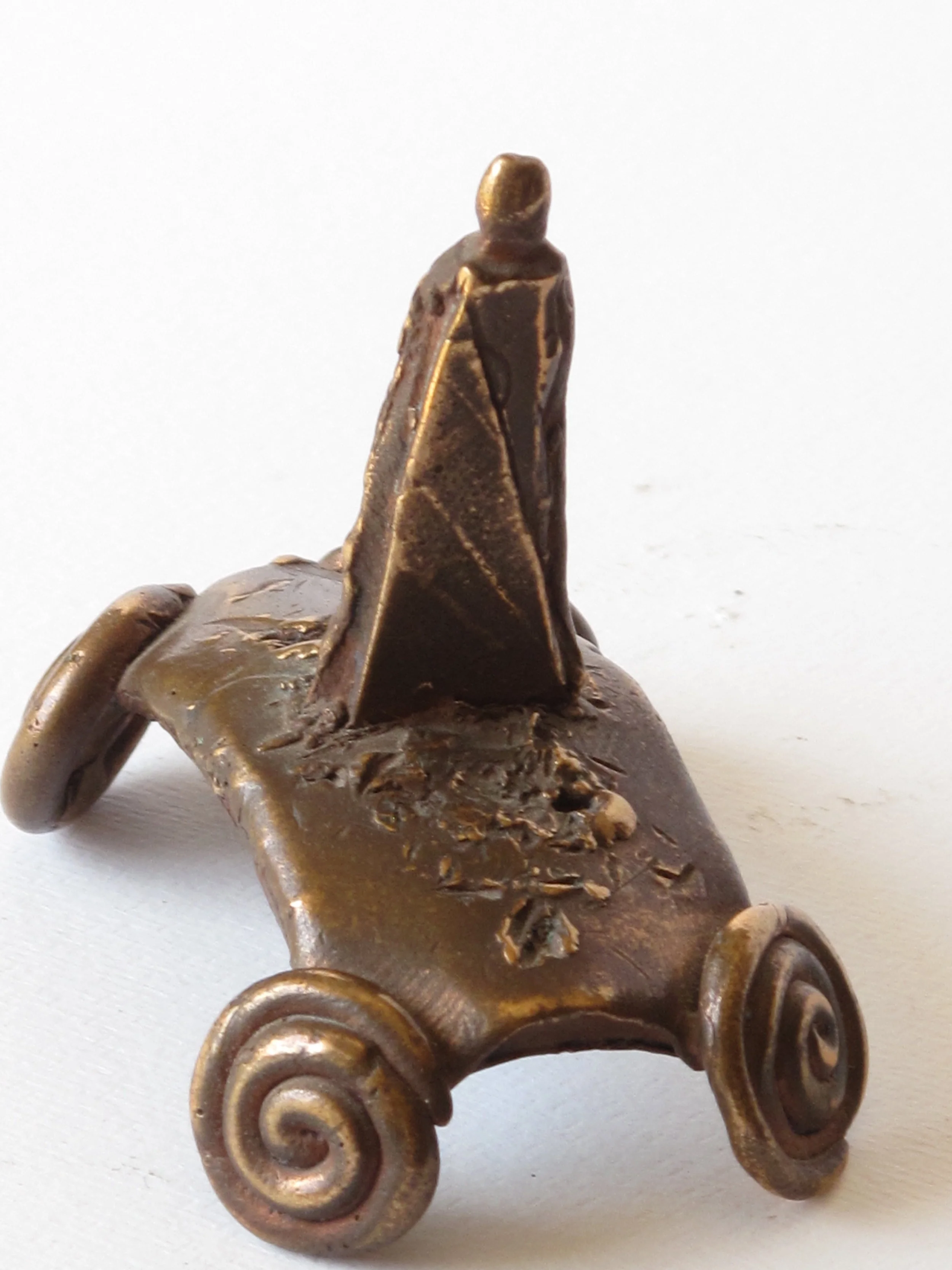 Title: Figure on a Cart I / Year: 2008 / Material: Cast bronze
