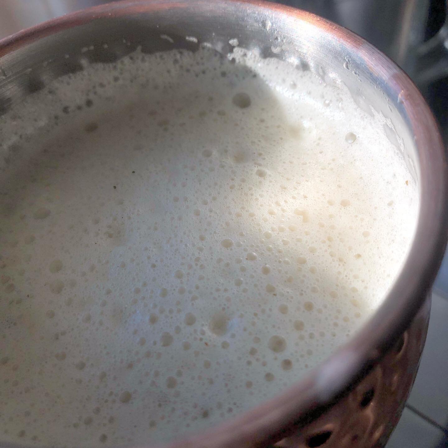 Weekly ReVibrancy Bulletproof Essiac Tea with maple syrup, brain octane, white cacao, collagen and coconut milk frothed to perfection 
..
..
What&rsquo;s your morning drink that lifts you up?
..
..
@bulletproof @danone.canada @giddyyoyo @craftsight @