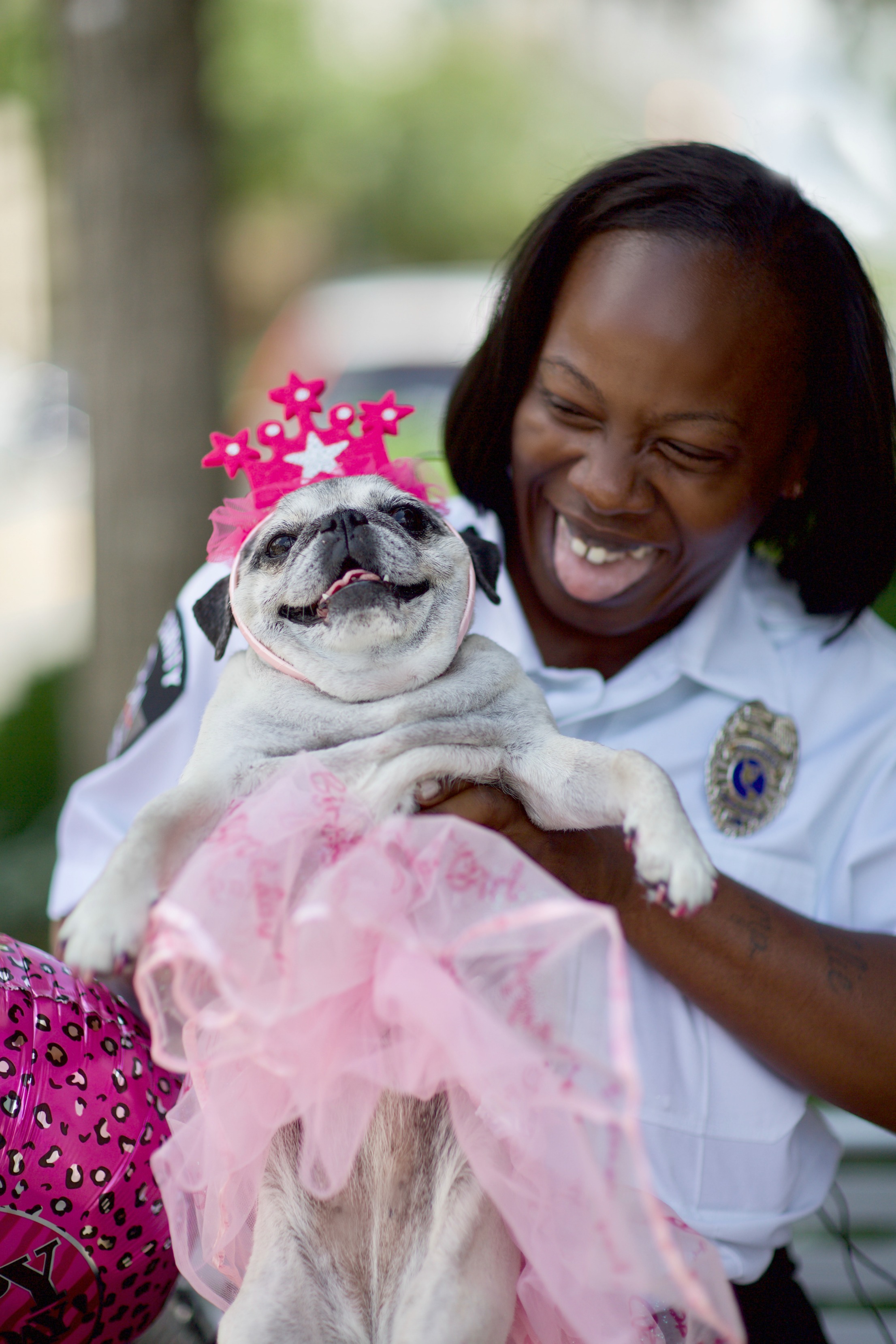Lola and the security guard.jpg
