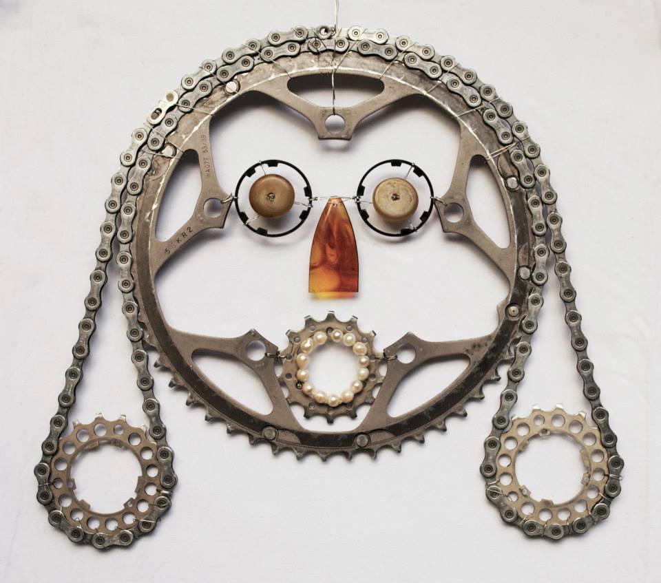 Pearly Whites, collage by artist, Megin Diamond