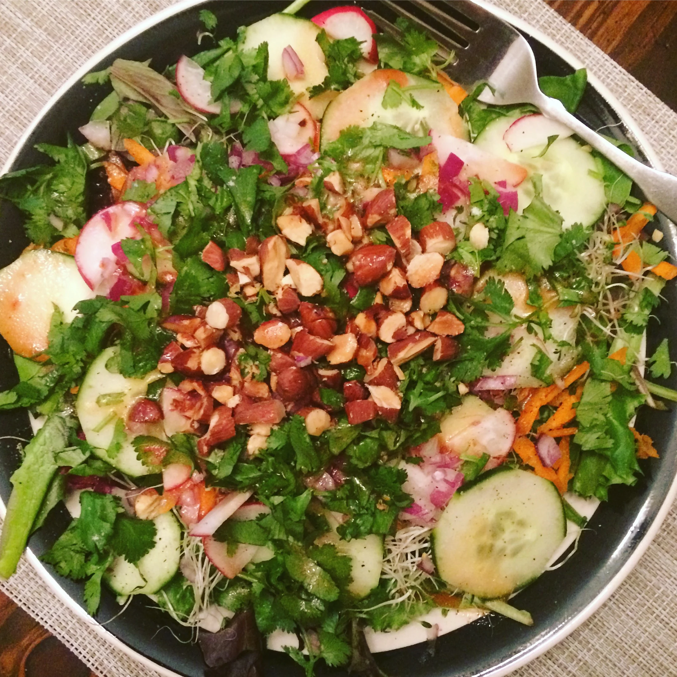Salad with Raspberry Ginger Vinaigrette