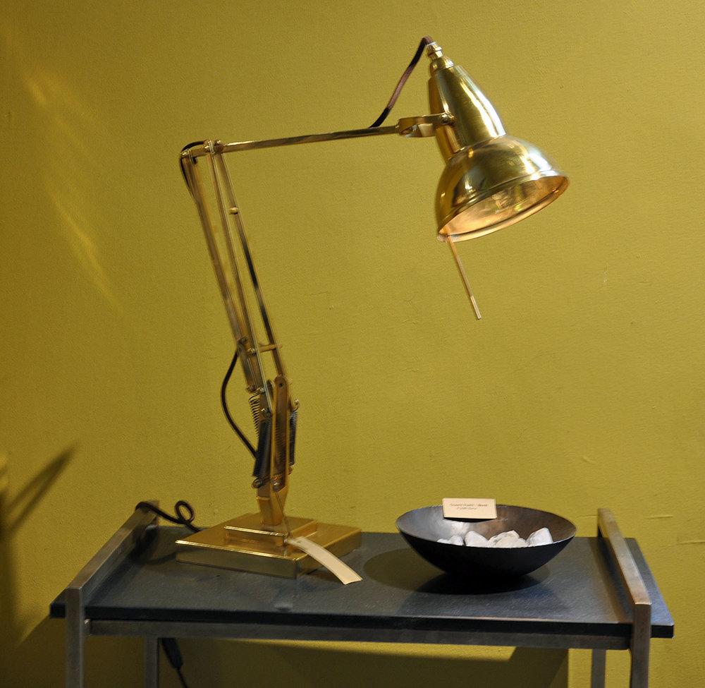  Cambridge Desk Lamp  $395 Solid Brass with Matte Lustre Articulating Arm 