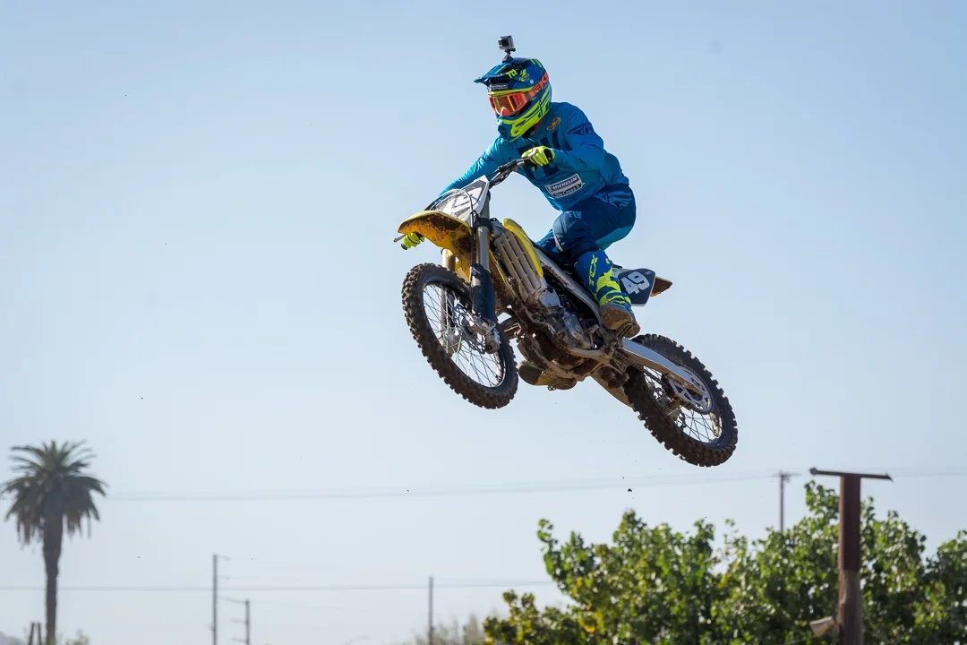 Randy Richardson rips for a 50-something year old. The RM-Z still can corner well and has great throttle response down low. 
