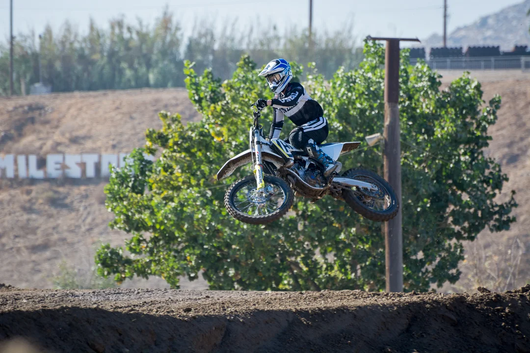 Dylan Anderson commented that the Husqvarna FC250's engine kept pulling through the mid to top end, which let him clear larger size obstacles out of corners.