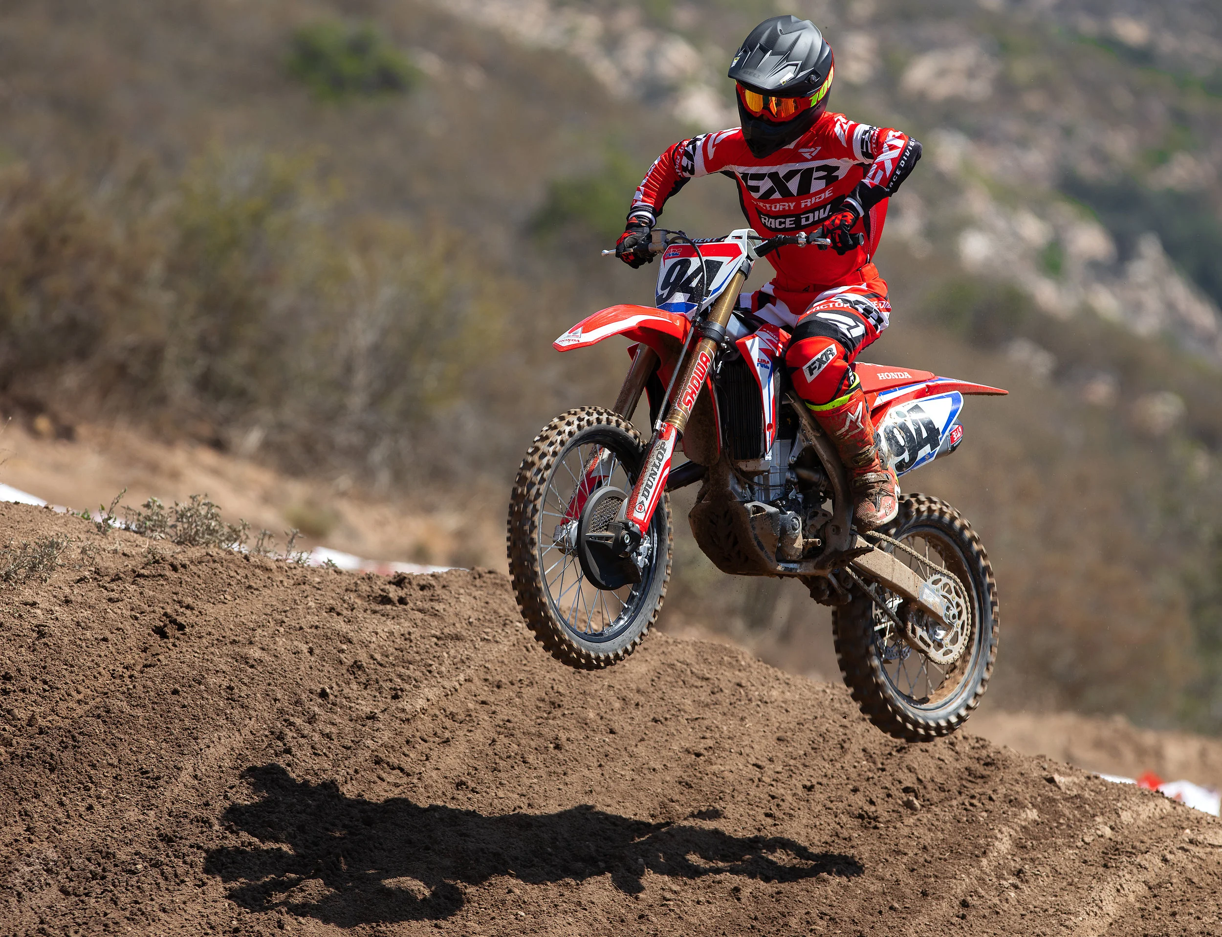Dominic Cimino ripping the CRF450RWE. 