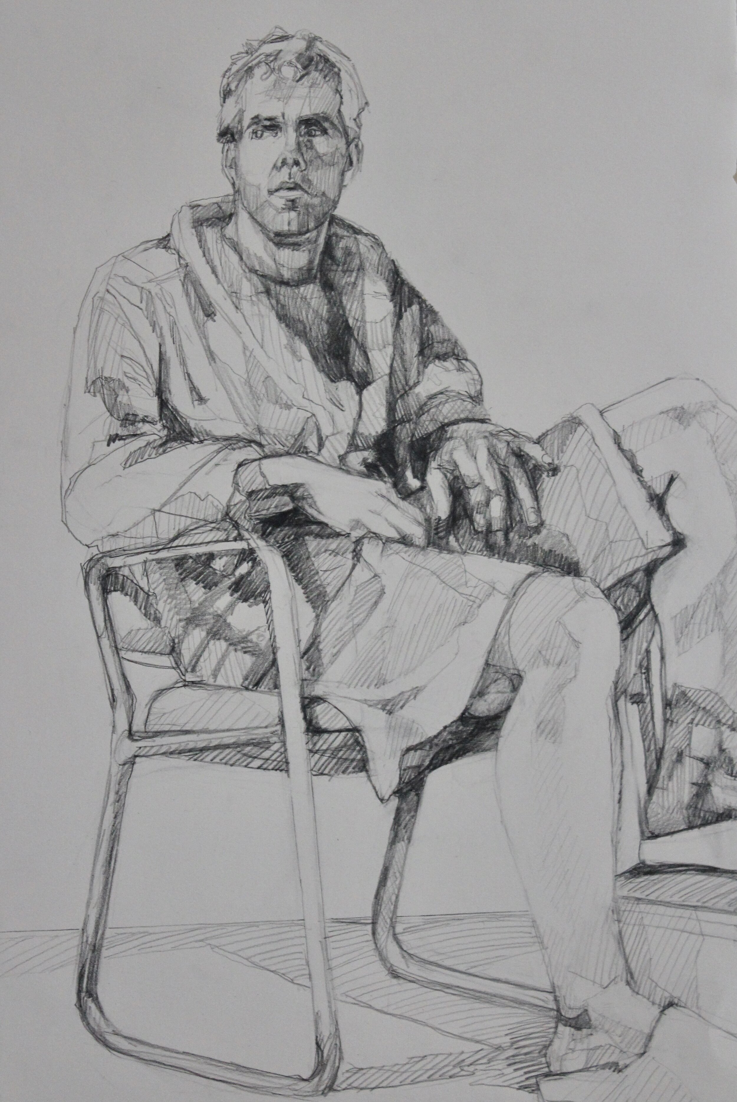Ben in a Bathrobe and Slippers