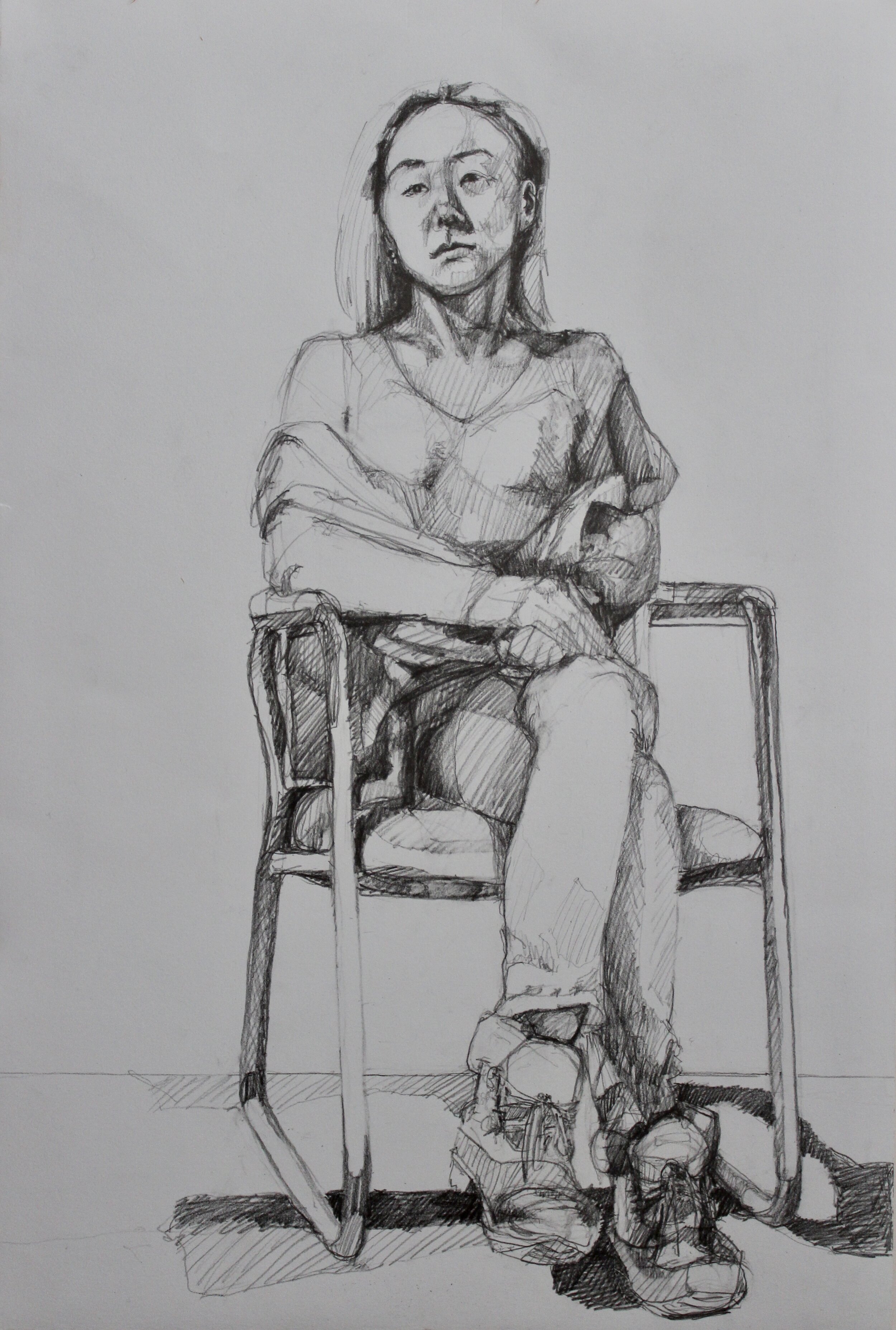 Yumi on a chair