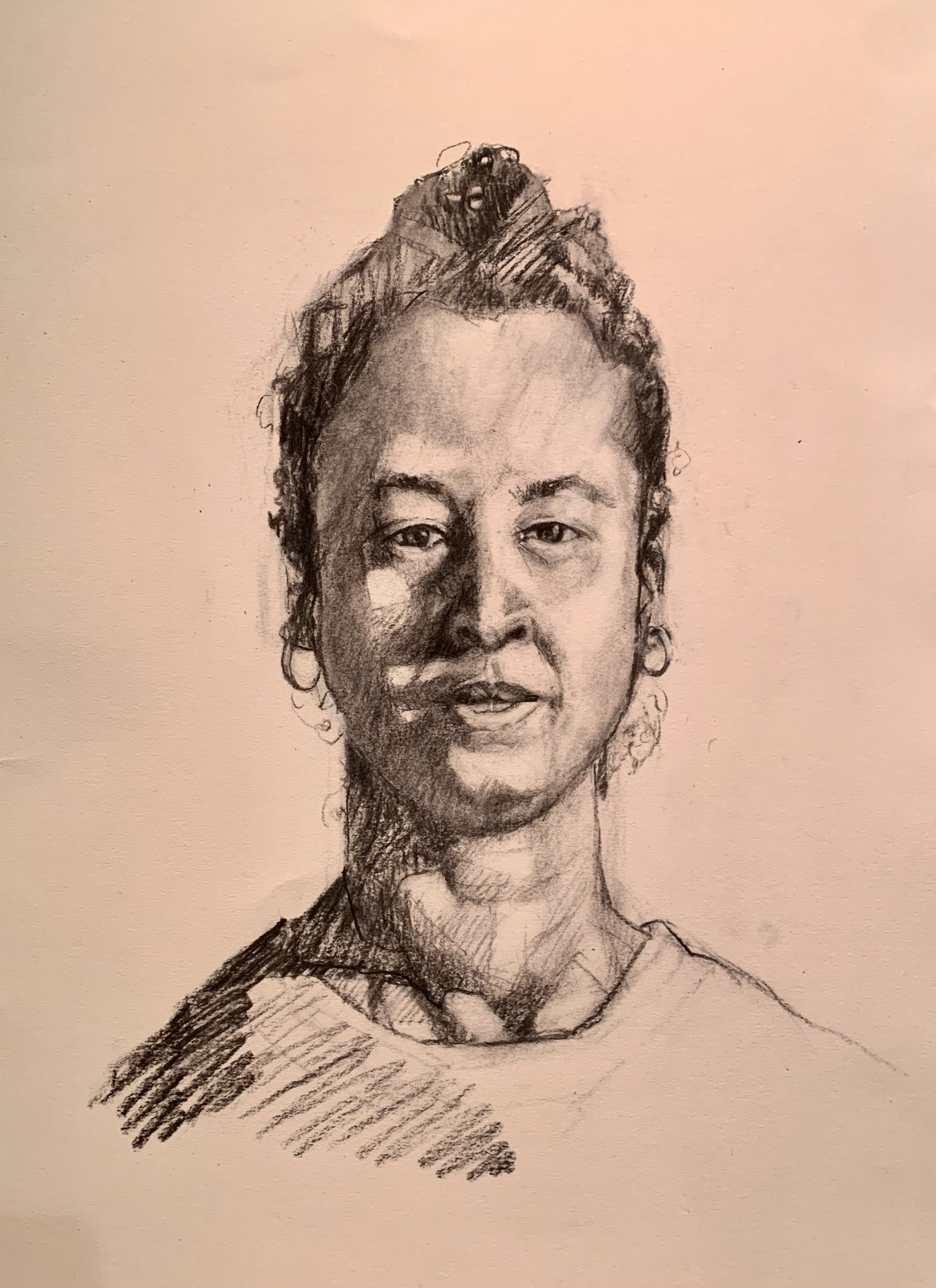 Charcoal on Stonehenge Raw Umber Studios 15”x 22”