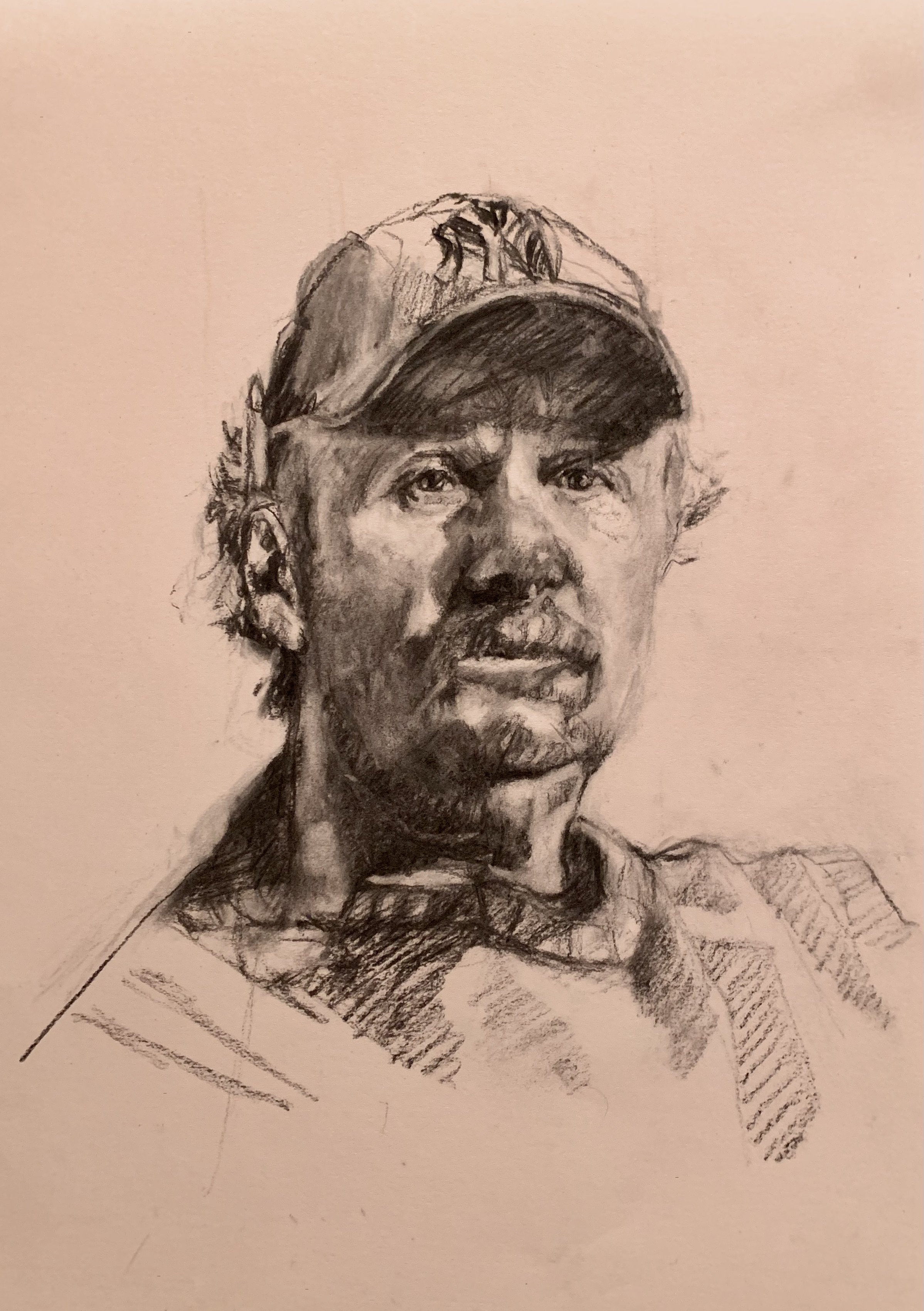 Charcoal on Stonehenge Raw Umber Studios 15”x 22”