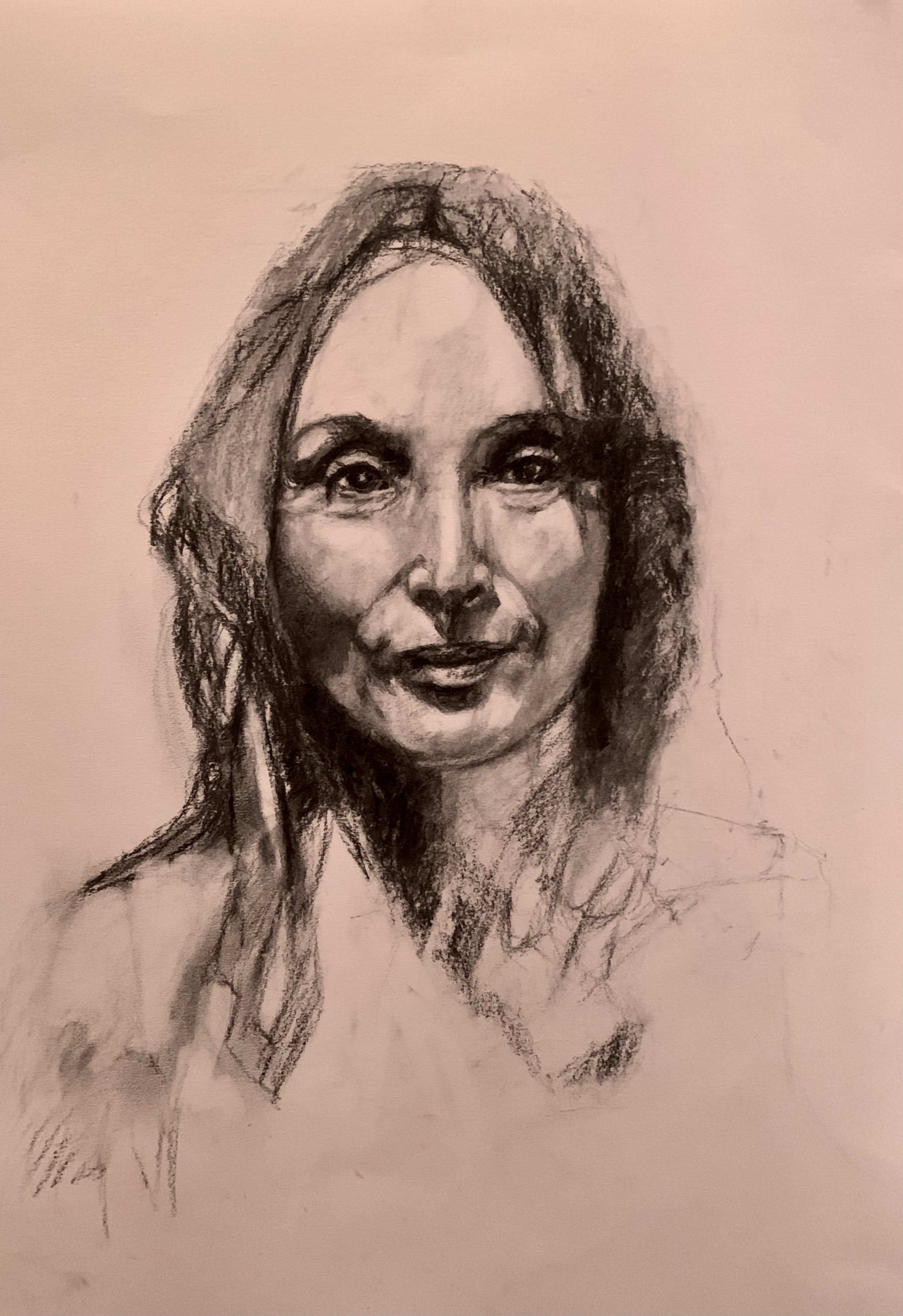 Charcoal on Stonehenge Raw Umber Studios 15”x 22”