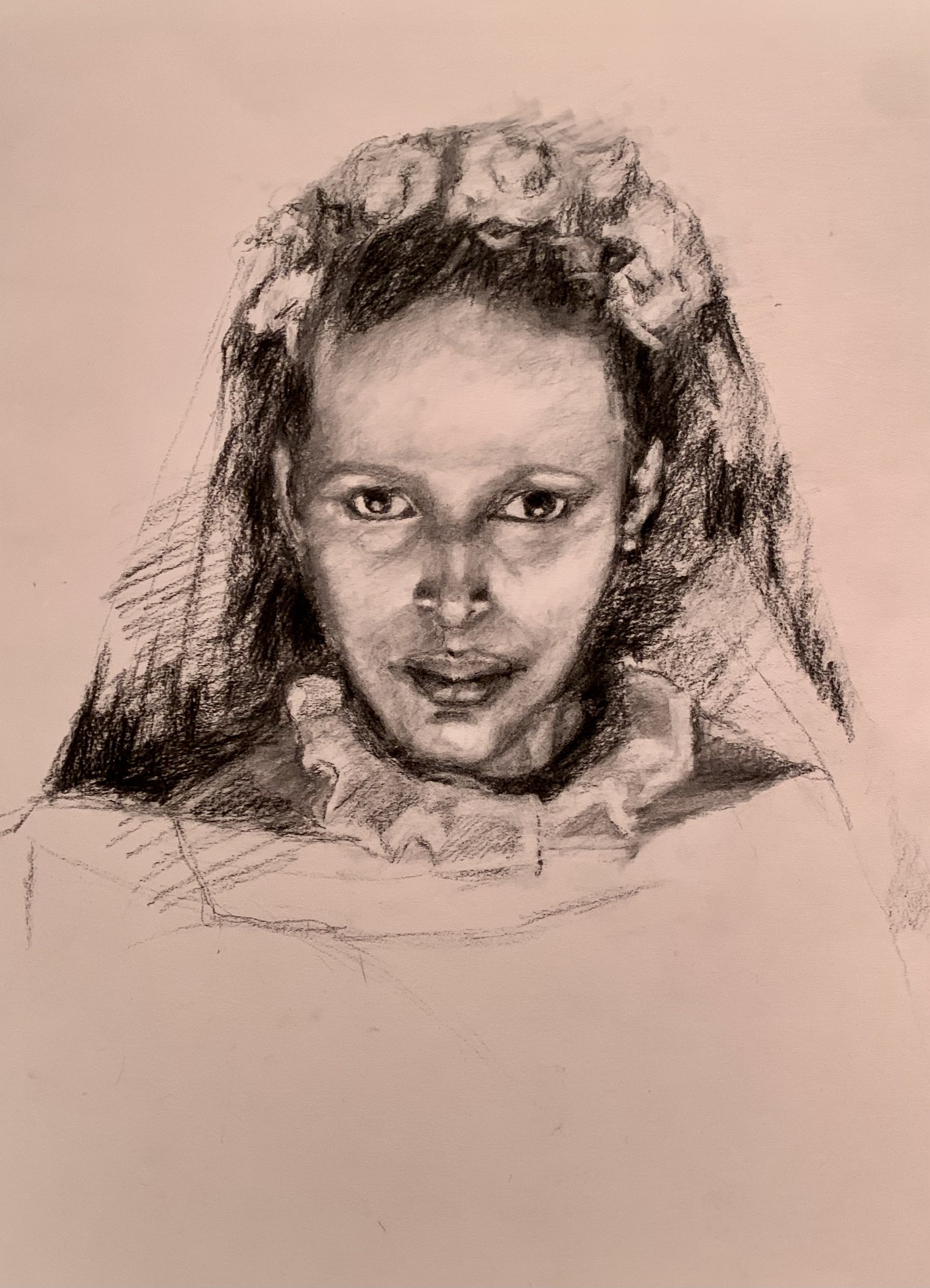 Charcoal on Stonehenge Raw Umber Studios 15”x 22”